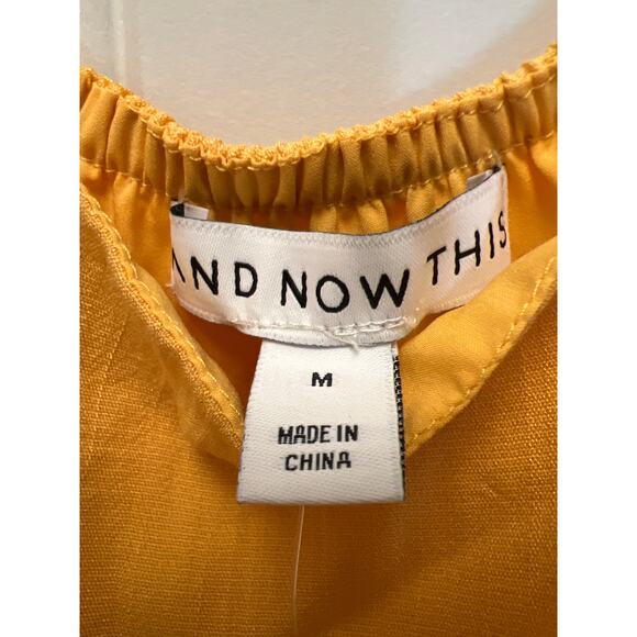 NWT And Now This Women’s Whimsical Waist Cutout Spring Dress Size‎ M Soft Yellow - Picture 4 of 5